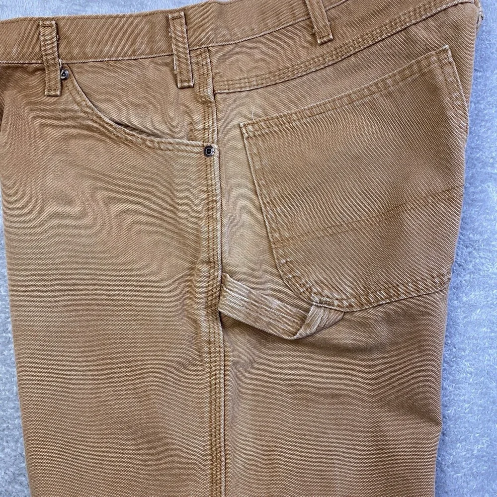 Dickies Jeans Men Sz 36x32 Brown Canvas Cotton Carpenter Painter Work Pants